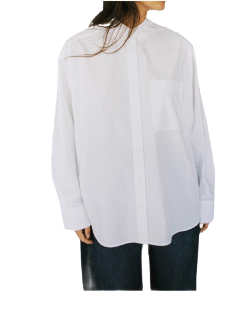 Zara Oversized White Classic Button Down Shirt Size Small